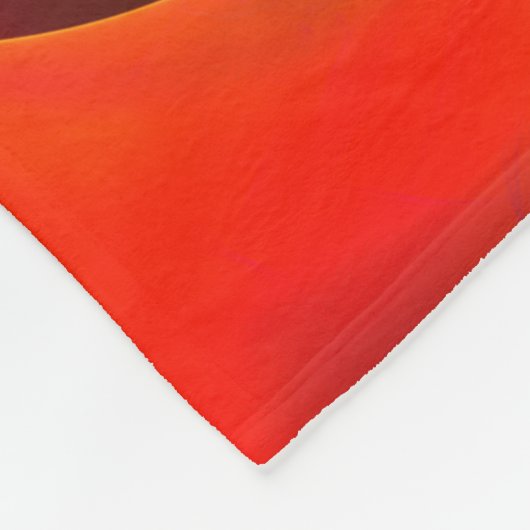 Moderne bloemige Abstracte kunst rood blauw patroo Fleece Deken (Hoek)