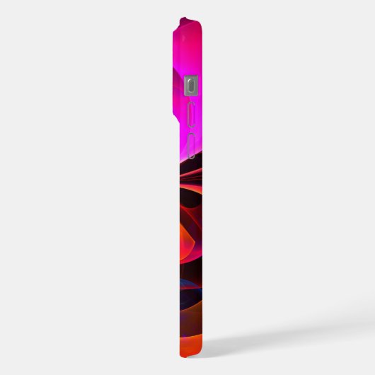 Moderne bloemige Abstracte kunst rood blauw patroo iPhone Hoesje (Linkerkant)