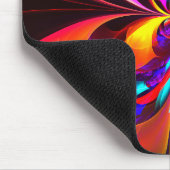 Moderne bloemige Abstracte kunst rood blauw patroo Muismat (Hoek)