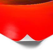 Moderne bloemige Abstracte kunst rood blauw patroo Perfect Poster (Hoek)