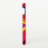 Moderne bloemige Abstracte kunst rood blauw patroo Samsung Galaxy Hoesje (Rechterkant)