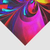 Moderne bloemige Abstracte kunst rood blauw patroo Tissuepapier (Detail)