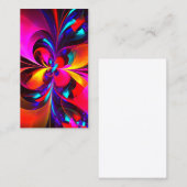 Moderne bloemige Abstracte kunst rood blauw patroo Visitekaartje (Voorkant / Achterkant)