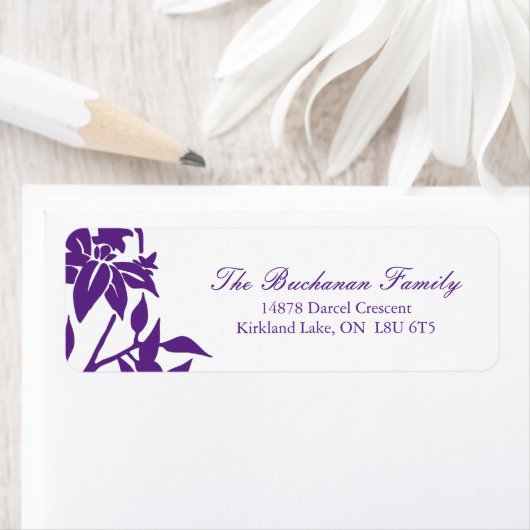 Moderne bloemige Adresetiketten Etiket (Insitu)