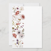 Moderne Bloemige Aquarel Boho Bruidsdouche Kaart (Achterkant)