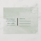 Moderne Bloemige Aquarel Save the Date Trouwkaart Aankondigingskaart (Achterkant)