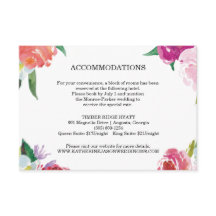 Moderne Bloemige Aquarel Trouw Insertkaart
