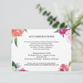 Moderne Bloemige Aquarel Trouw Insertkaart Informatiekaartje (Staand voorkant)