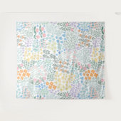 Moderne bloemige baby in bloei baby shower wandkleed (Voorkant (horizontaal))