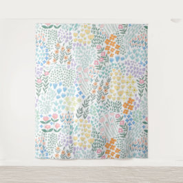 Moderne bloemige baby in bloei baby shower wandkleed