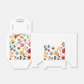 Moderne bloemige babyshower bedankdoosjes (Uitgevouwen)