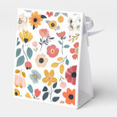 Moderne bloemige babyshower bedankdoosjes (Achterkant)