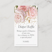 Moderne bloemige babyshower luierspel voor meisje