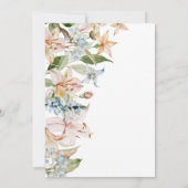 Moderne bloemige babyshower uitnodiging (Achterkant)