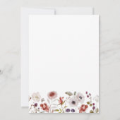 Moderne Bloemige Boho Bruidsdouche Kaart (Achterkant)
