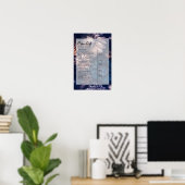 Moderne Bloemige Boho Salon Prijslijst Poster (Thuiskantoor)