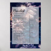 Moderne Bloemige Boho Salon Prijslijst Poster (Voorkant)