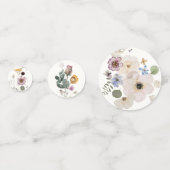 Moderne bloemige botanische confetti (Achterkanten)