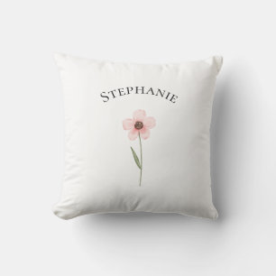 Moderne Bloemige Botanische Eenvoudige Aquarel Naa Kussen