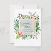 Moderne Bloemige Botanische Elegante Chic Bedankt (Achterkant)