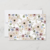 Moderne Bloemige Botanische RSVP Kaartje (Achterkant)