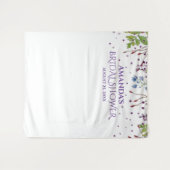 Moderne bloemige bruidsshower fotohokje achtergron wandkleed (Voorkant (horizontaal))