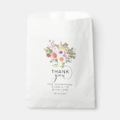Moderne bloemige bruidsuitnodiging bedankzakje (Voorkant)