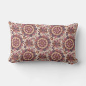 Moderne bloemige bruine kleur mandala kunst kussen (Achterkant)