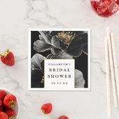 Moderne Bloemige Chic Elegante Bruidsbruiloft Servet (Insitu)