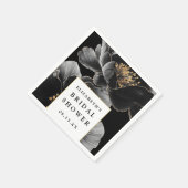 Moderne Bloemige Chic Elegante Bruidsbruiloft Servet (Hoek)