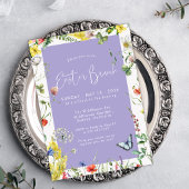 Moderne Bloemige Chic Lavendel Paasbrunch Kaart