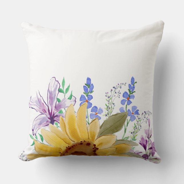 Moderne bloemige decoratieve trendy familie is sch kussen (Voorkant)