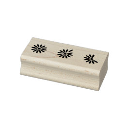 Moderne bloemige drie madeliefjes | Motif Rubber S Rubberstempel