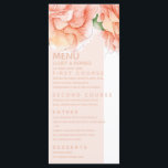 Moderne bloemige elegante bruiloft menu<br><div class="desc">Modern Floral Elegant Wedding design. Overeenkomende producten zijn te vinden in het Floral Modern Wedding collectie. U bent welkom om mijn winkel te bezoeken voor mooiere producten.</div>