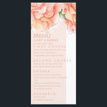 Moderne bloemige elegante bruiloft menu<br><div class="desc">Modern Floral Elegant Wedding design. Overeenkomende producten zijn te vinden in het Floral Modern Wedding collectie. U bent welkom om mijn winkel te bezoeken voor mooiere producten.</div>