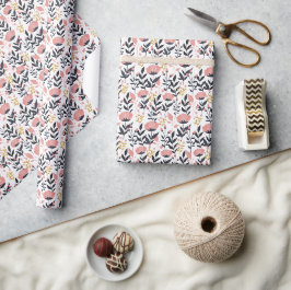 Moderne Bloemige Elegantie Cadeaupapier