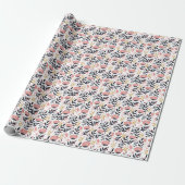 Moderne Bloemige Elegantie Cadeaupapier (Uitgerold)