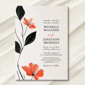 Moderne bloemige elegantie met weelderige bloesems kaart