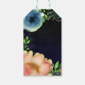 Moderne Bloemige Gloed Chic Avondfeest Favor Cadeaulabel (Achterkant)