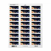 Moderne Bloemige Gloed Chic Avondfeest Uitnodiging Etiket (Full Sheet)