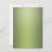 Moderne bloemige groene bruidsdouche uitnodiging (Achterkant)