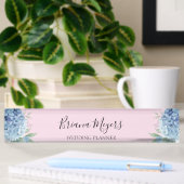 Moderne bloemige hydrangea's roze Zakelijk Naambordje