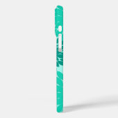 Moderne Bloemige Kimono Print, Turkoois, Teal & Aq Case-Mate iPhone Case (Achterkant / Links)