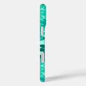 Moderne Bloemige Kimono Print, Turkoois, Teal & Aq Case-Mate iPhone Case (Achterkant / Rechts)