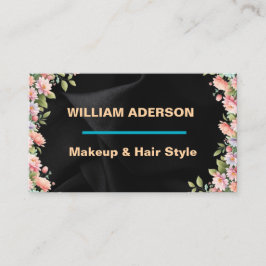 MODERNE bloemige make-up artist card Visitekaartje