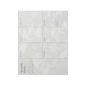 Moderne bloemige minimalistische weekplanner notitieblok (Linkerzijde)