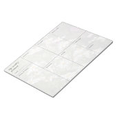 Moderne bloemige minimalistische weekplanner notitieblok (Schuin)