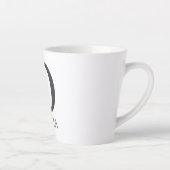 Moderne bloemige  monogram letter O Latte Mok (Rechts)