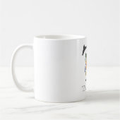 Moderne bloemige monogram letter T Koffiemok (Links)