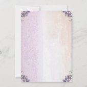 Moderne Bloemige Paarse Baby Shower Kaart (Achterkant)
